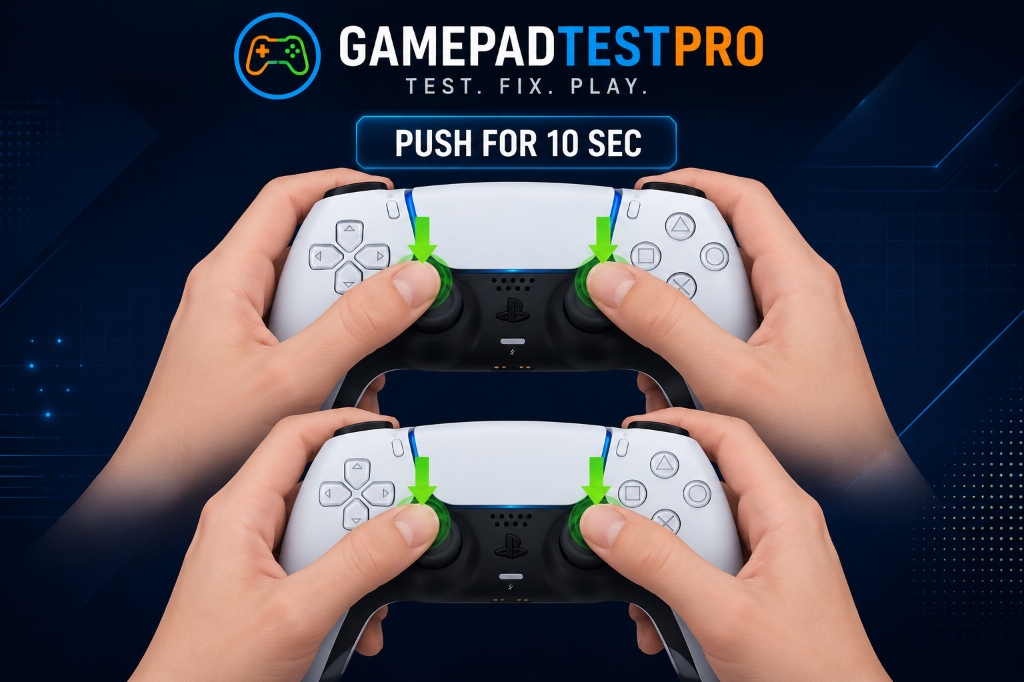Resetting a PS5 controller to fix stick drift